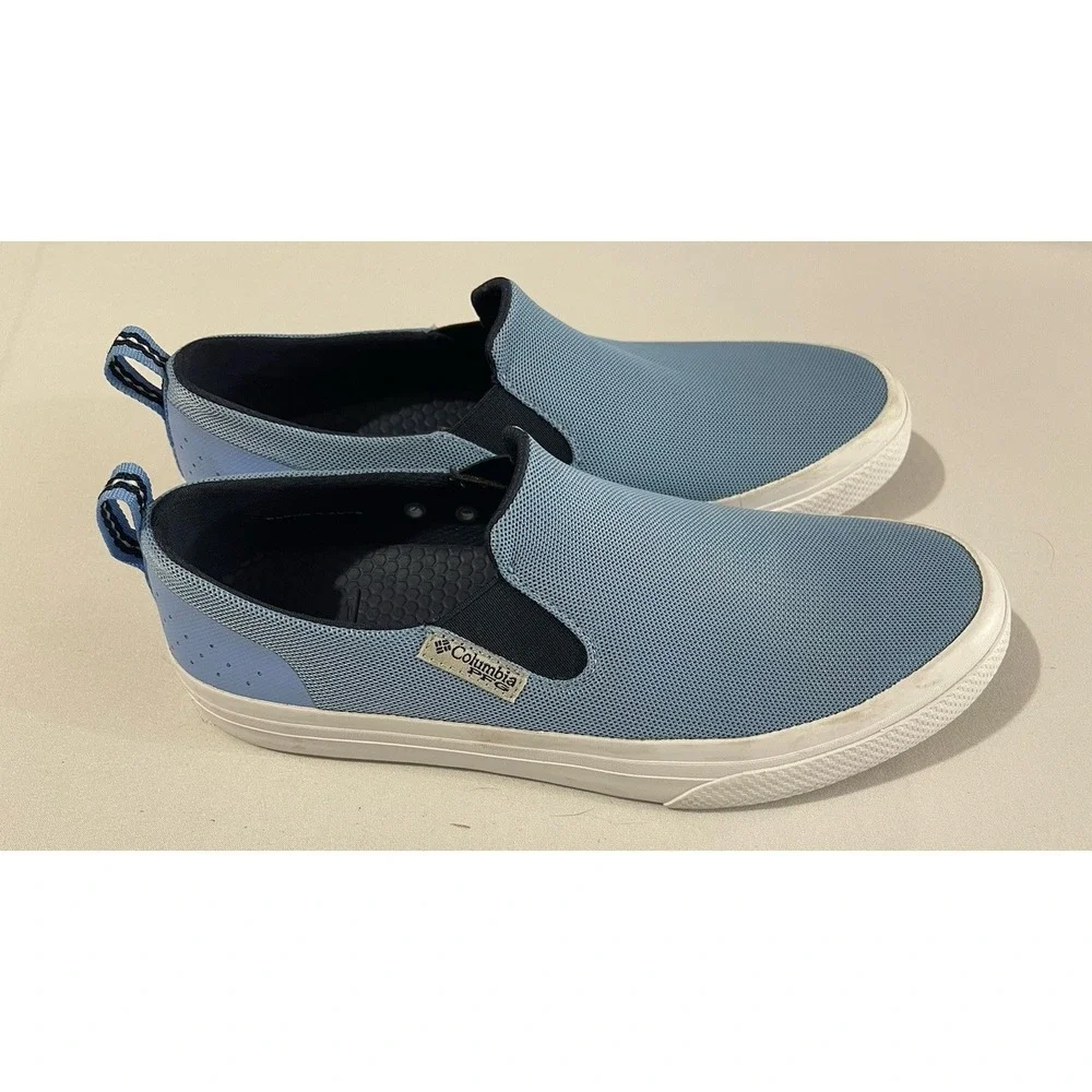 Columbia Women's Blue Fishing Beach Dorado Slip PFG Boat Shoe Size 8.5